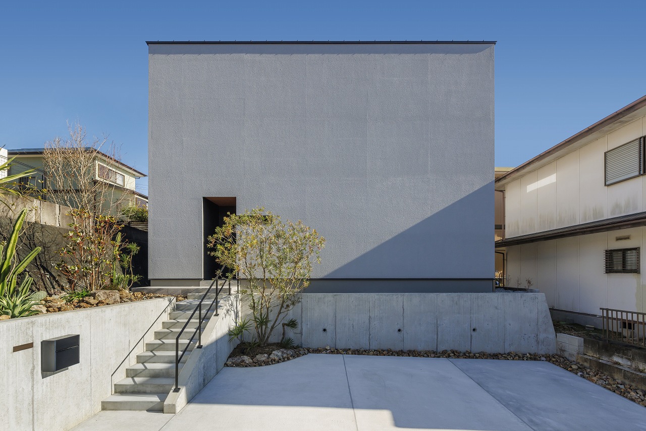 開放感とプライバシーを両立した美術館のような家